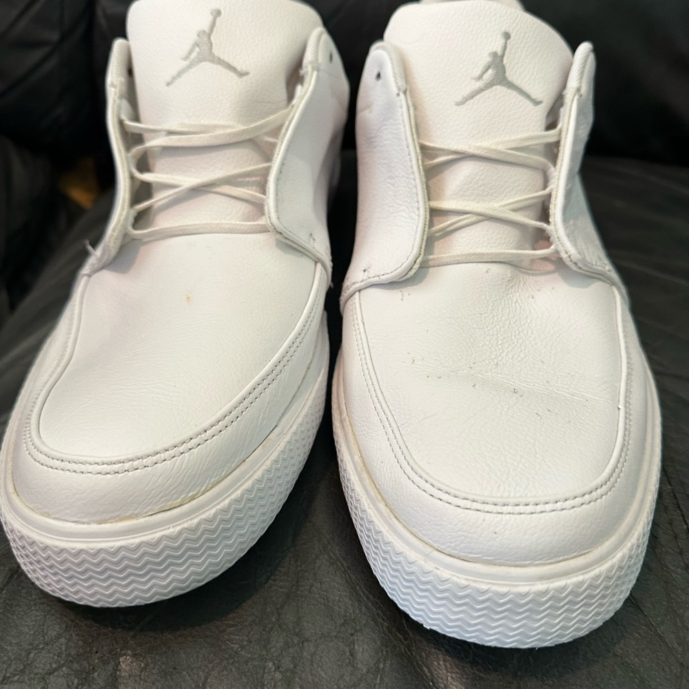 Jordan White Mid-Top Sneakers Minimalist Design